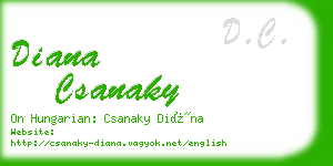 diana csanaky business card